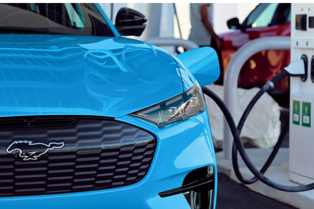 Ford Electric Vehicle Charging Station Angled View
